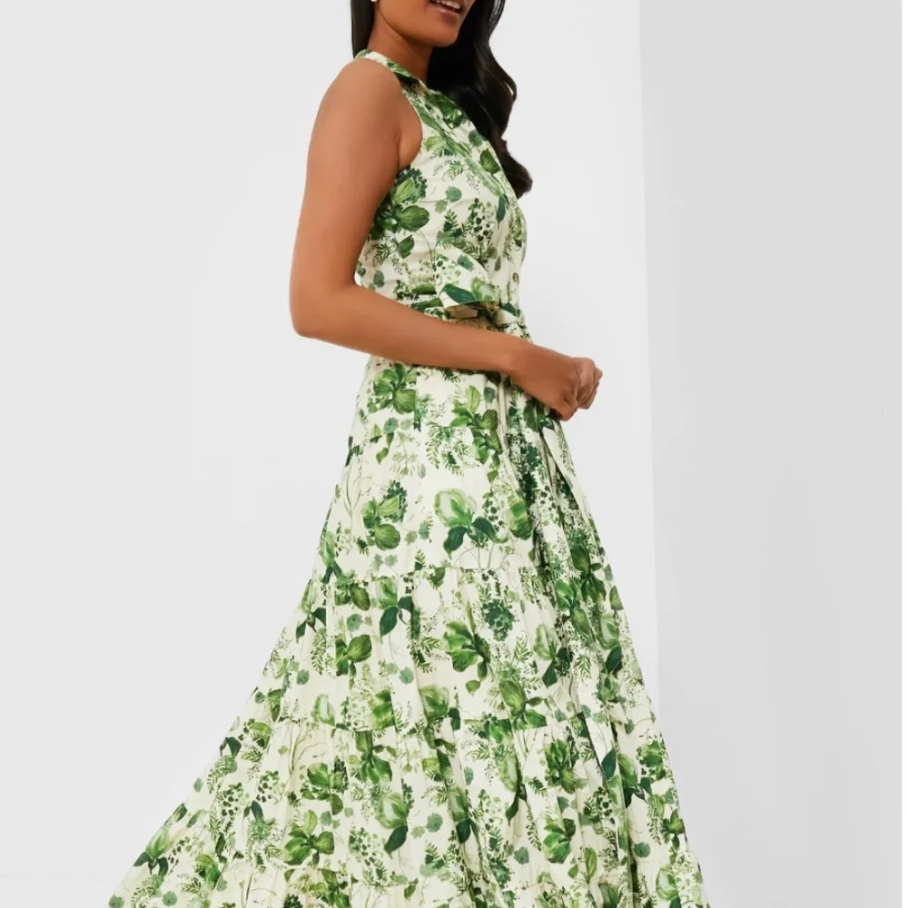 Cara Cara Adriana Maxi Dress - Olive Hanging Orchids - Picture 5 of 11